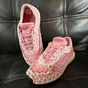 *Valentino Garavani Crochet Shoes - Pink & White - Never Worn